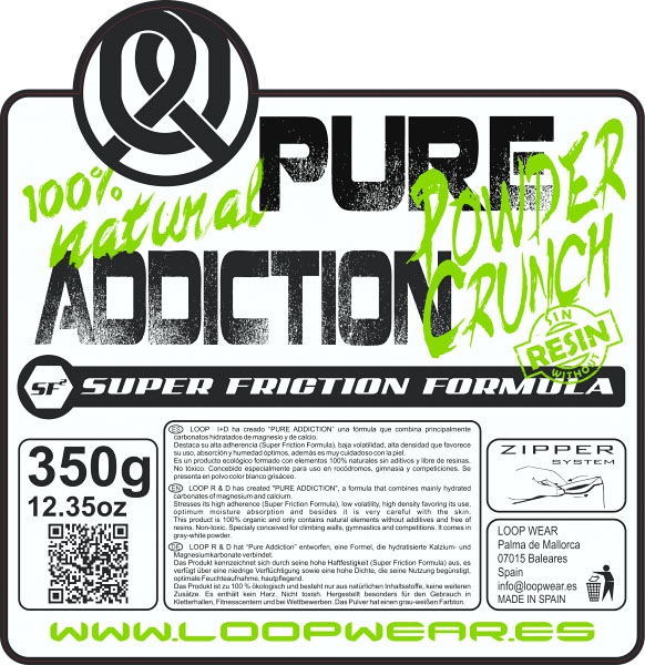 Magnesio Pure Addiction Crunch 350 gr (7 Unidades) LoopWear - Imagen 6