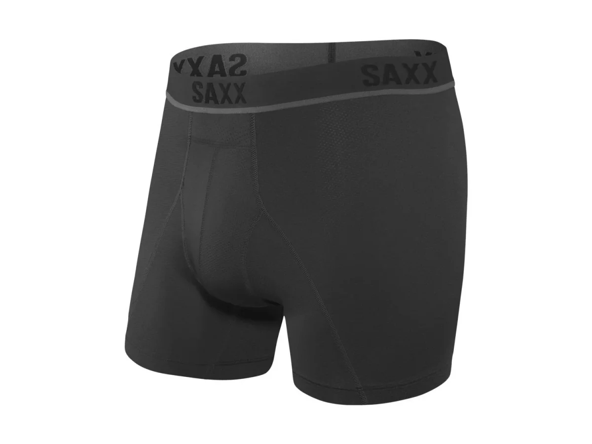 CALZONCILLOS BÓXER SAXX KINETIC LIGHT-COMPRESSION MESH - Negro - Imagen 2