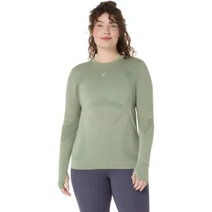 CAMISETA MANGA LARGA ASICS ROAD SEAMLESS LS TOP MUJER - Monument Blue / Whisper Green