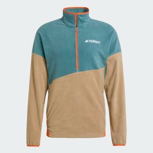 SUDADERA ADIDAS TERREX MULTI CLIMAWARM FLEECE - Preloved Teal / Cardboard / Semi Impact Orange