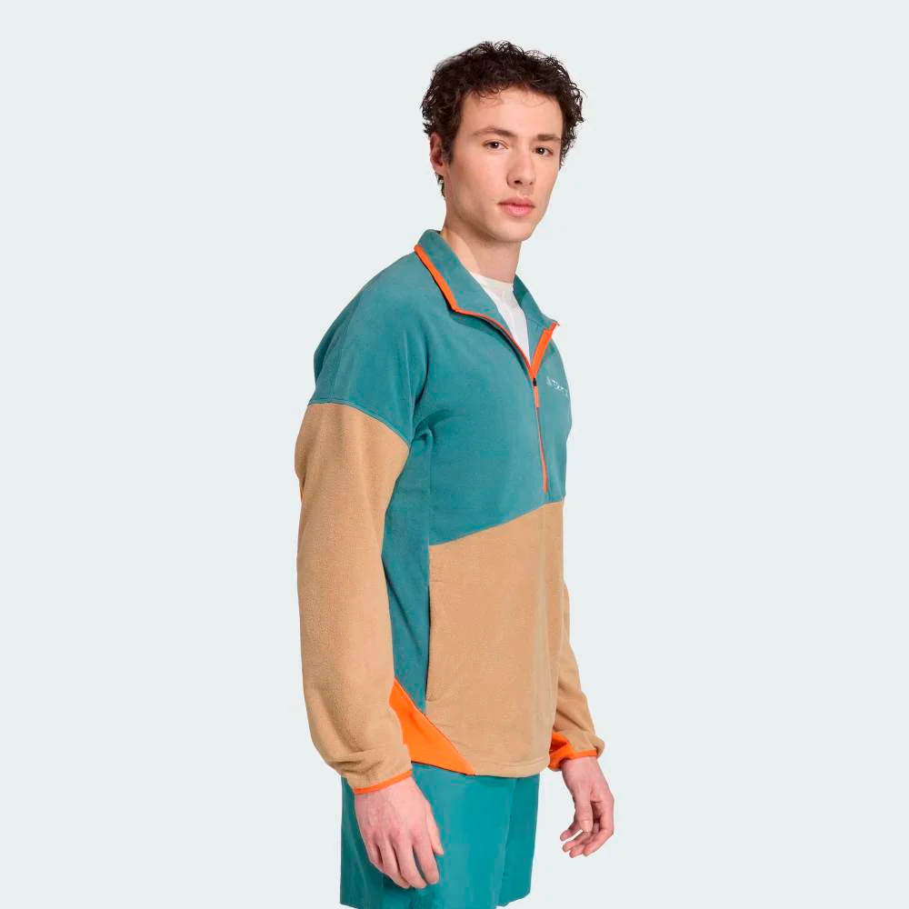 SUDADERA ADIDAS TERREX MULTI CLIMAWARM FLEECE - Preloved Teal / Cardboard / Semi Impact Orange - Imagen 5