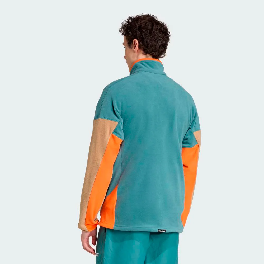 SUDADERA ADIDAS TERREX MULTI CLIMAWARM FLEECE - Preloved Teal / Cardboard / Semi Impact Orange - Imagen 4