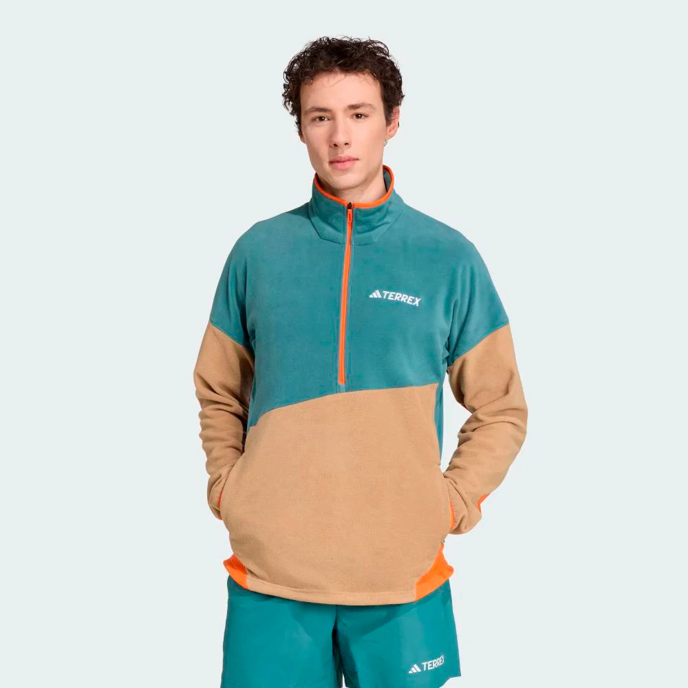 SUDADERA ADIDAS TERREX MULTI CLIMAWARM FLEECE - Preloved Teal / Cardboard / Semi Impact Orange - Imagen 3