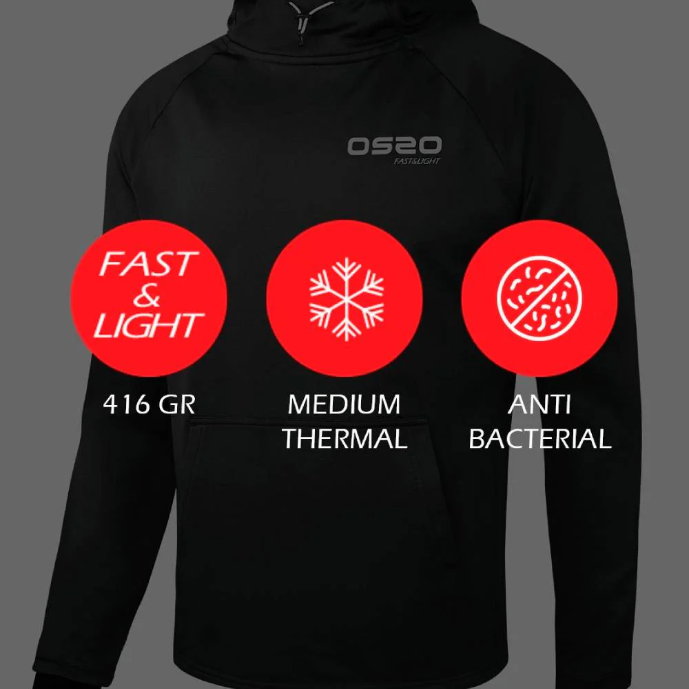 SUDADERA OS2O HOKA - All Black - Imagen 4