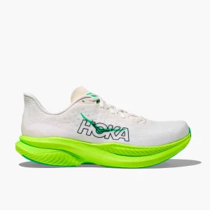 ZAPATILLAS HOKA MACH 6 - White / Neon Lime
