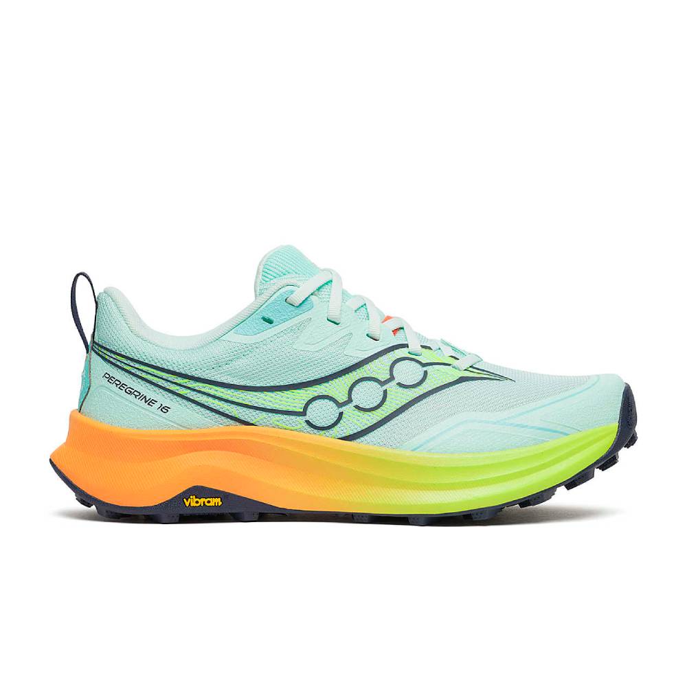 ZAPATILLAS SAUCONY PEREGRINE 16 MUJER - Aqua / Citron