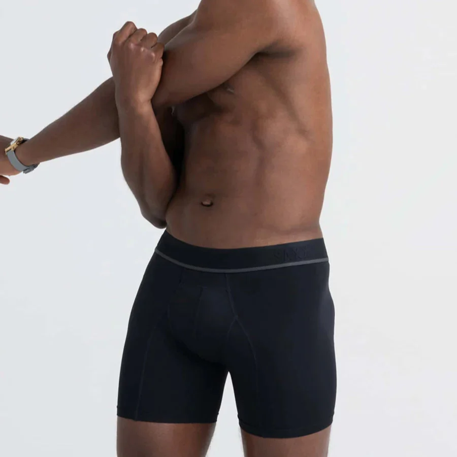 CALZONCILLOS BÓXER SAXX KINETIC LIGHT-COMPRESSION MESH - Negro - Imagen 4