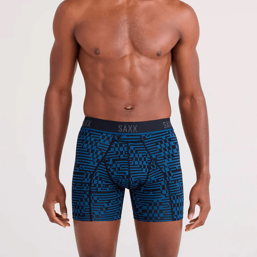 CALZONCILLOS BÓXER SAXX KINETIC LIGHT-COMPRESSION MESH - Maze Camo / Navy Dawn - Imagen 3