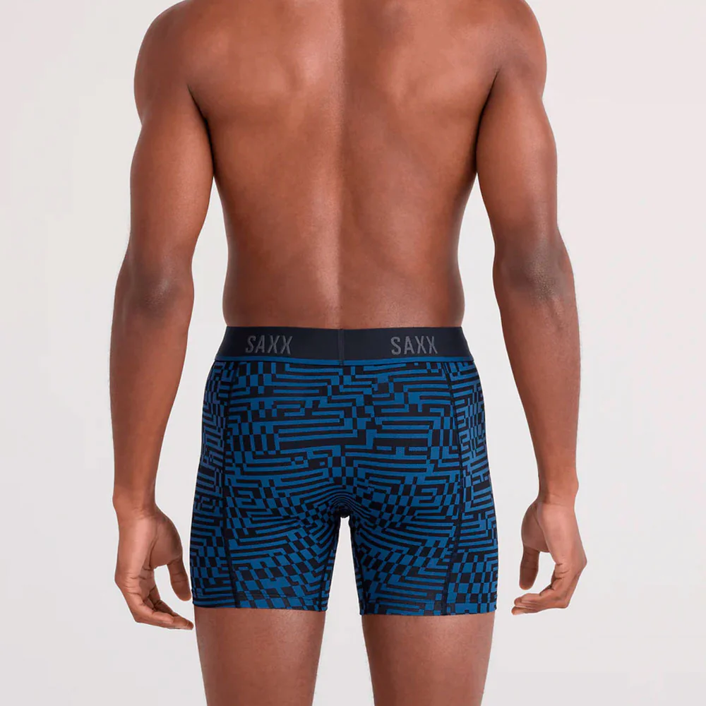 CALZONCILLOS BÓXER SAXX KINETIC LIGHT-COMPRESSION MESH - Maze Camo / Navy Dawn - Imagen 4