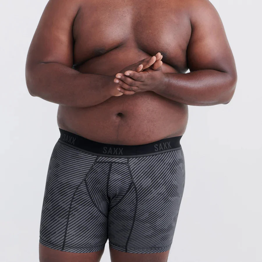 CALZONCILLOS BÓXER SAXX KINETIC LIGHT-COMPRESSION MESH - Negro / Gris - Imagen 3