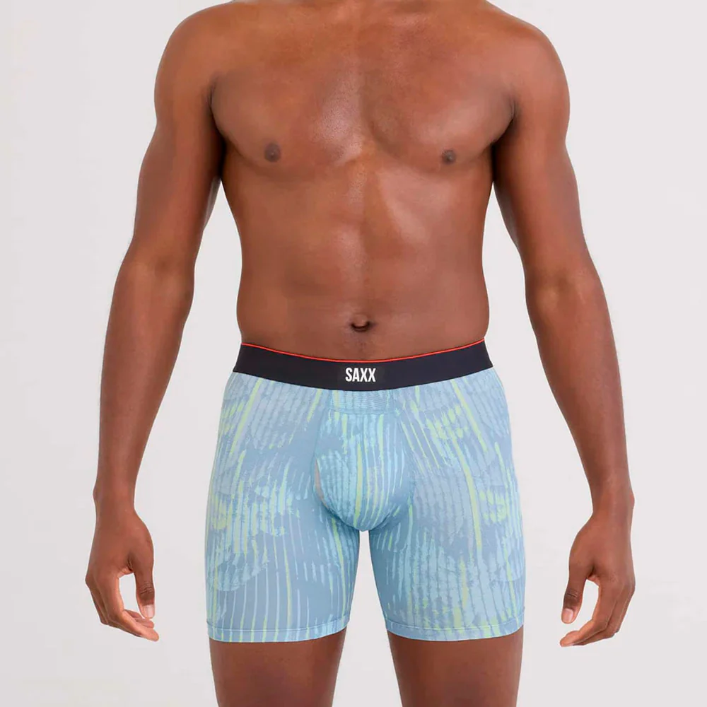 CALZONCILLOS BÓXER SAXX MULTI-SPORT MESH - Palm Screen / Faded Denim - Imagen 3