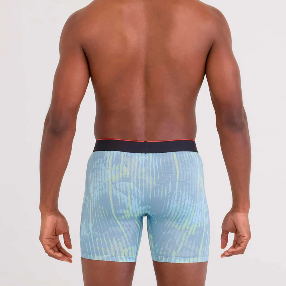 CALZONCILLOS BÓXER SAXX MULTI-SPORT MESH - Palm Screen / Faded Denim - Imagen 4
