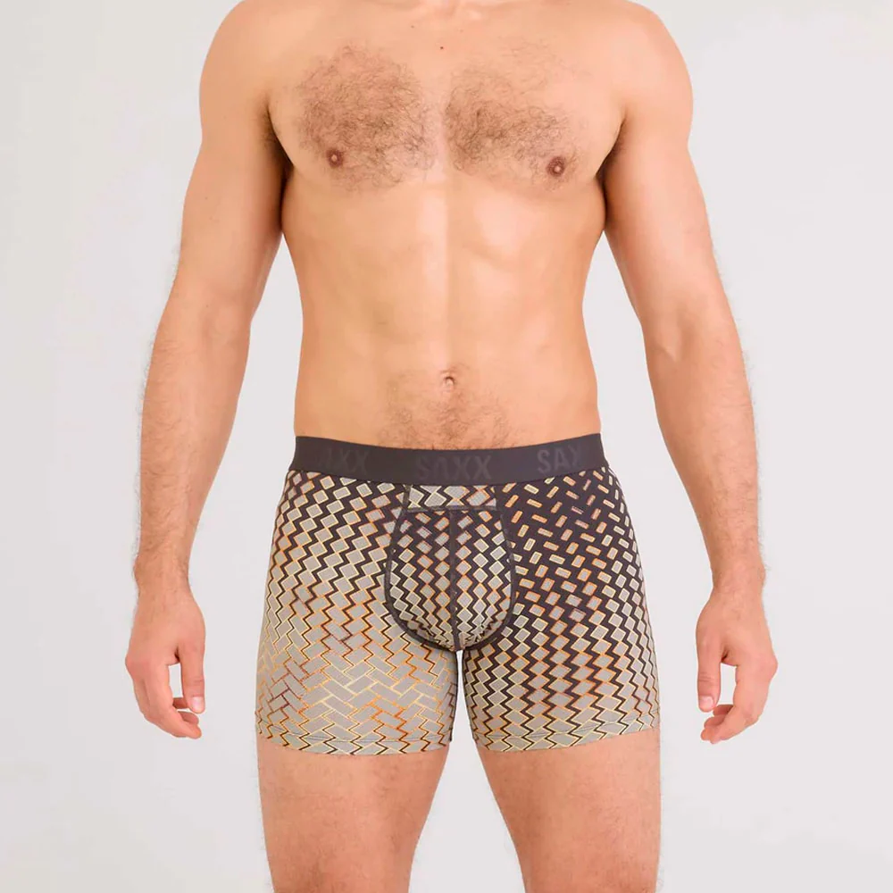 CALZONCILLOS BÓXER SAXX SMOOTH FLEX LIGHT-COMPRESSION - Lustre Weave / Faded Black - Imagen 3
