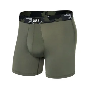 CALZONCILLOS BÓXER SAXX SPORT MESH - Dusty Olive / Camo Waistband