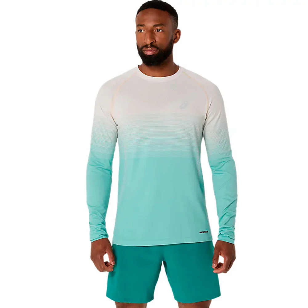CAMISETA MANGA LARGA ASICS SEAMLESS LS TOP - Birch / Oasis Green