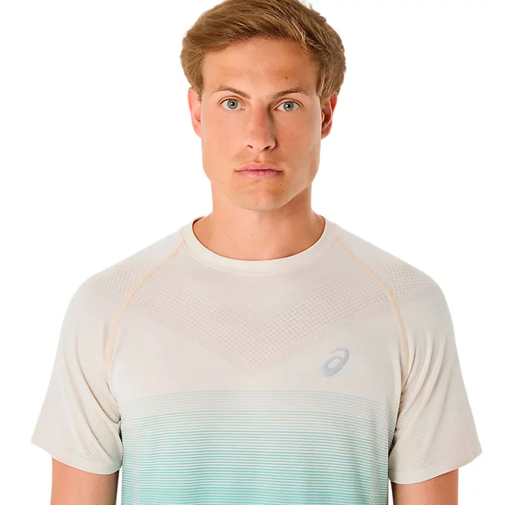 CAMISETA ASICS SEAMLESS SS TOP - Birch / Oasis Green - Imagen 7