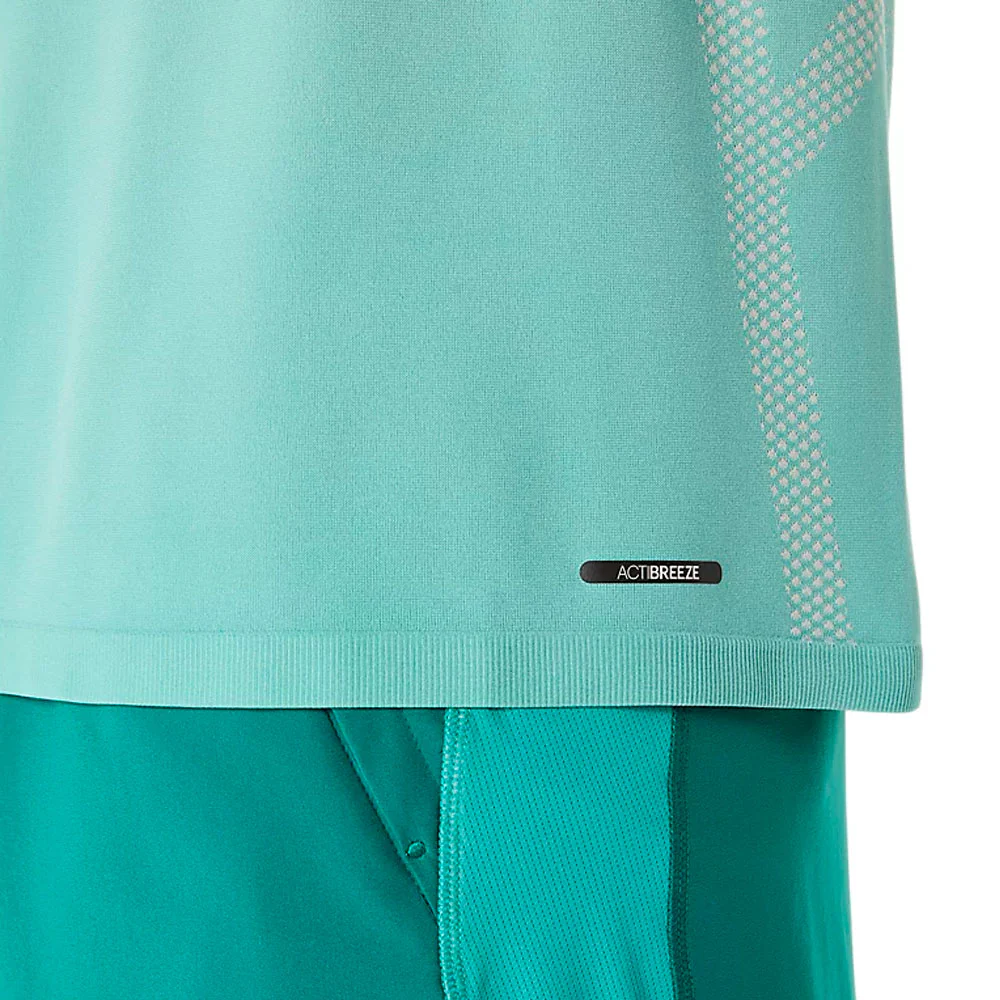 CAMISETA ASICS SEAMLESS SS TOP - Birch / Oasis Green - Imagen 6