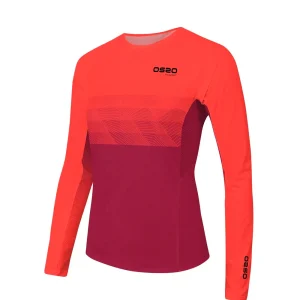 CAMISETA MANGA LARGA OS2O GRADIENT MUJER - Coral