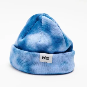 GORRO VÅGA FINE RIB TIE DYE - Blue / Postal Blue