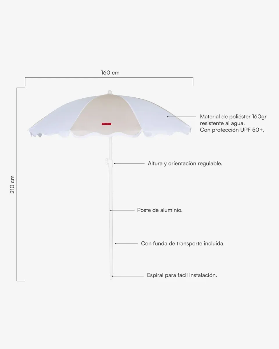 Sombrilla exterior beige - DANIA - Imagen 9