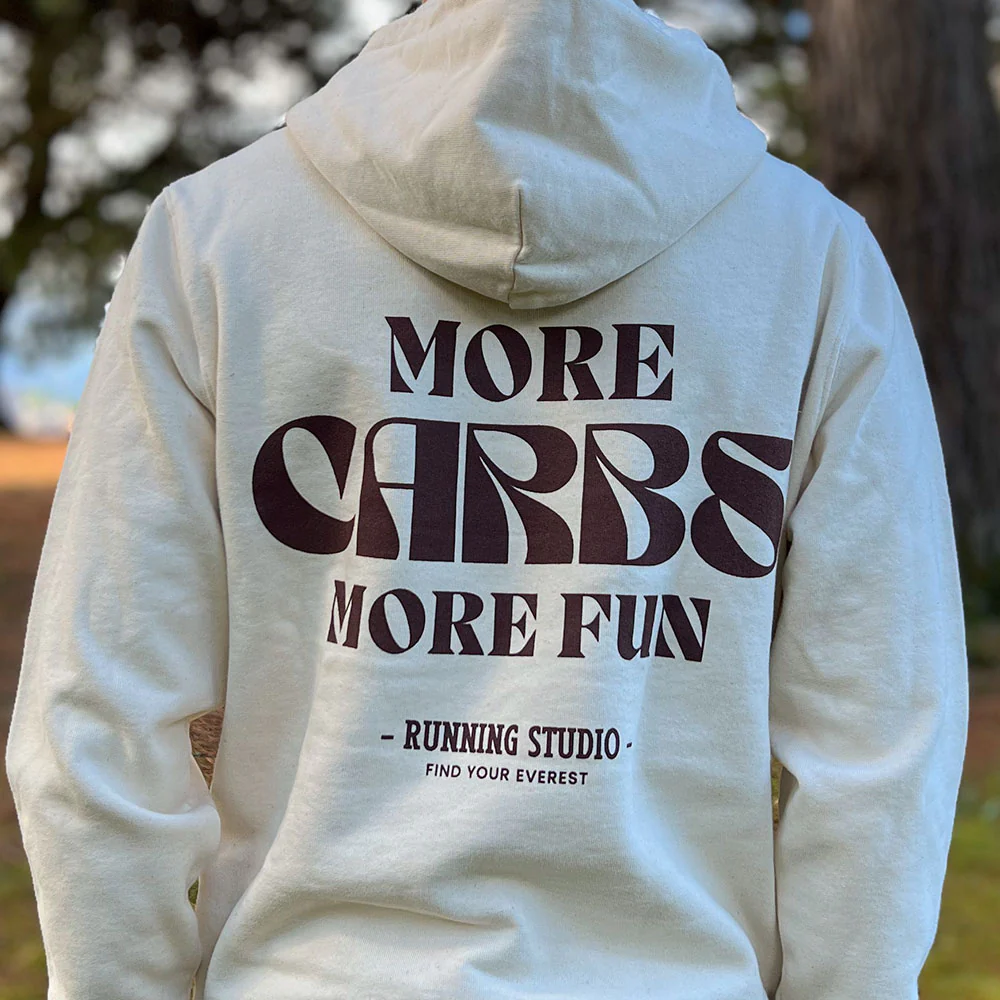 SUDADERA FIND YOUR EVEREST - MORE CARBS MORE FUN - Mangata - Imagen 3